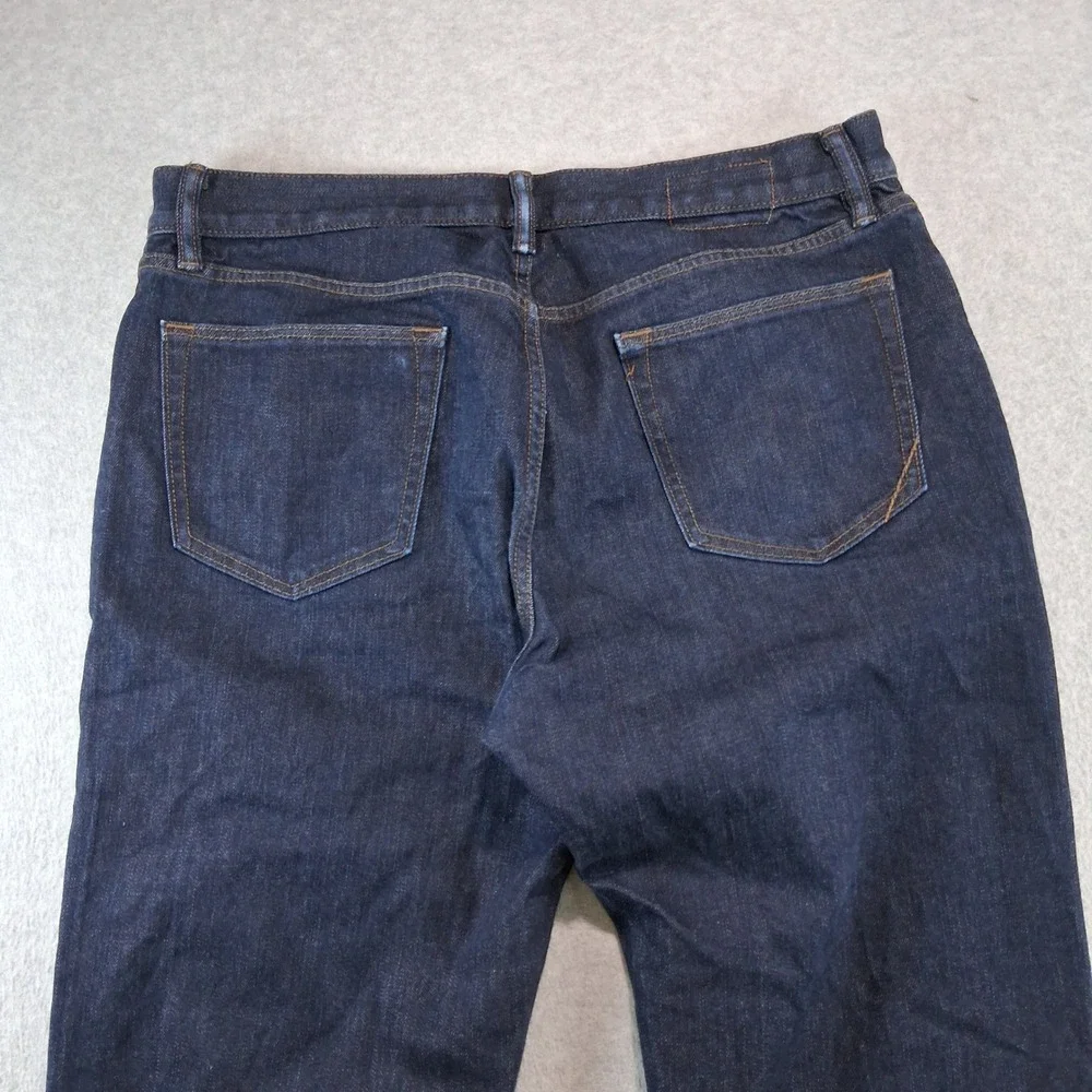 Banana Republic Straight Jeans Mens 35x36 Dark Wash Blue Stretch Denim 19178‎